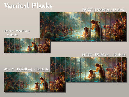 Baptism of Jesus Painting - Wood Wall Art | Jesus Baptism Print on Wood