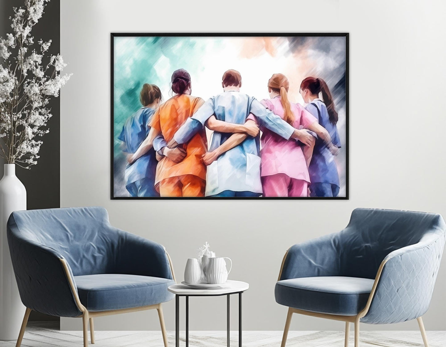 Doctors Wall Art - Framed Medical Art Canvas | Hospital Wall Decor & Doctor Gift Ideas