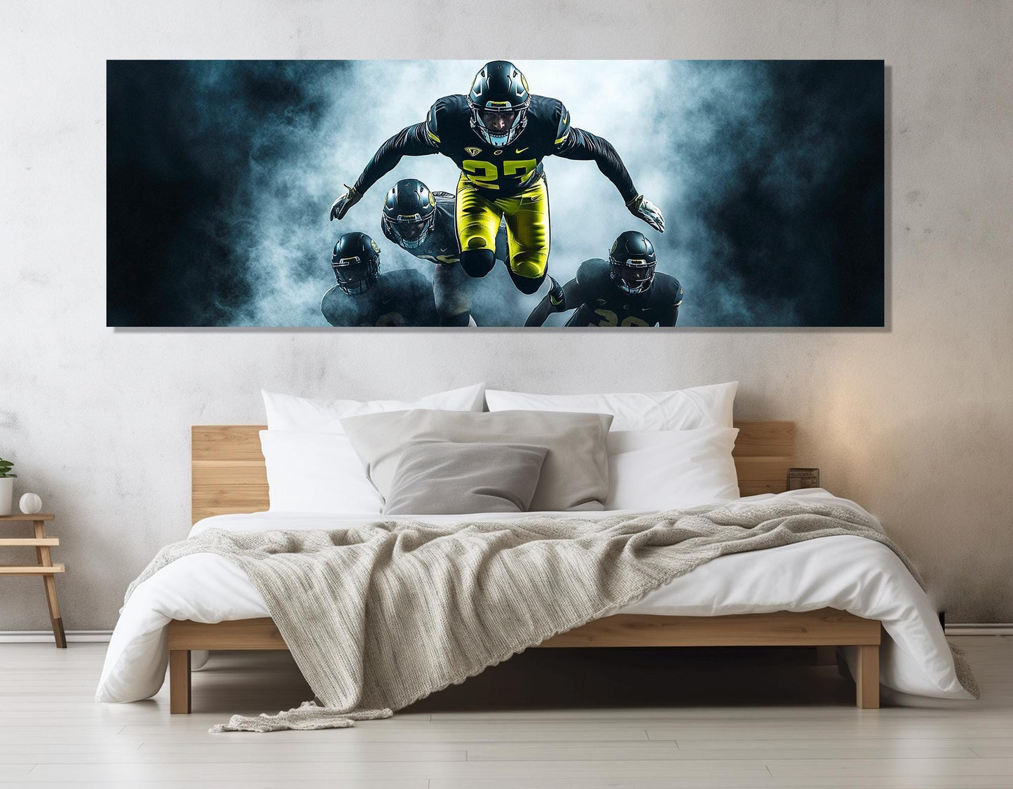 Abstract Football Wall Art, American Football Canvas Print, Framed and Ready to Hang