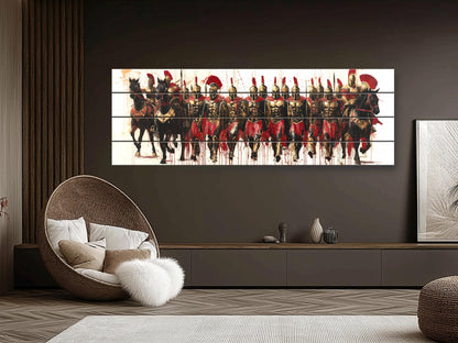 King Leonidas Spartan Warriors Print on Wood