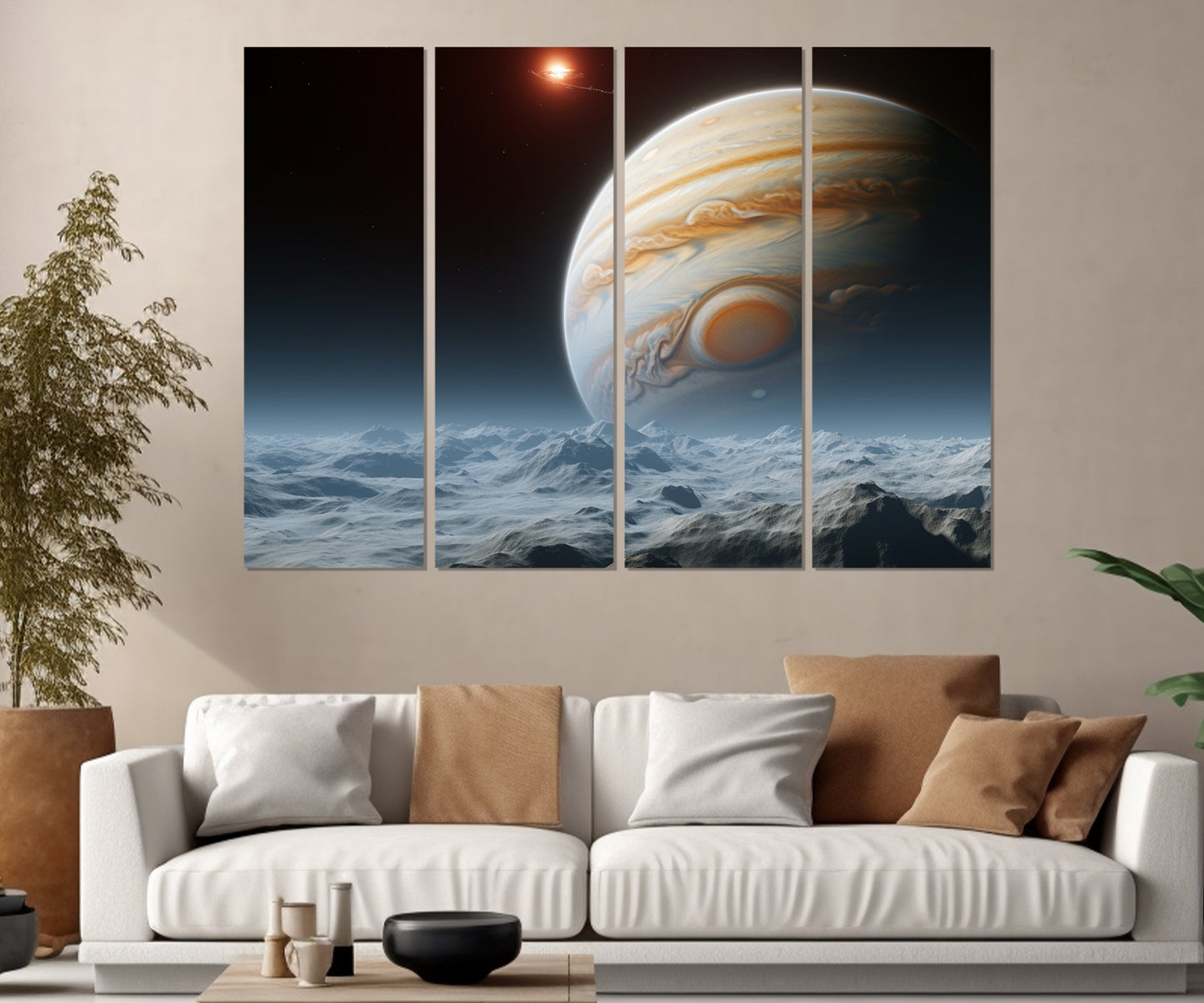 Abstract Jupiter Canvas | Jupiter Wall Art - Framed Poster, Floating Frame Canvas