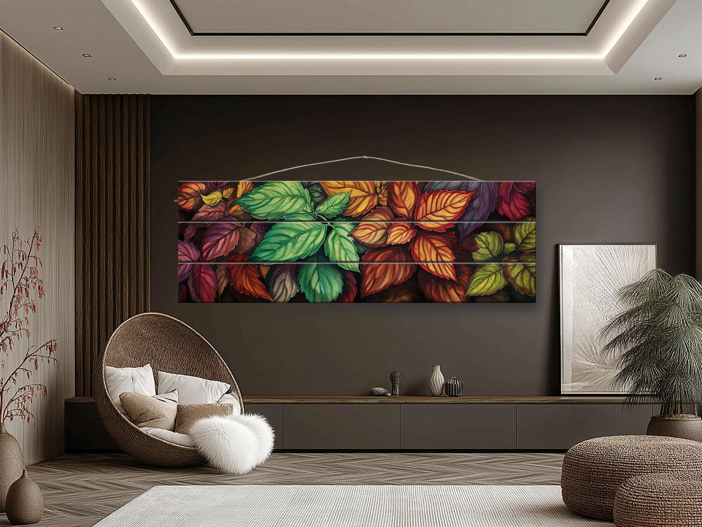 Wood Wall Art | Vibrant Floral Wood Print on Natural Planks | Rustic Farmhouse Decor