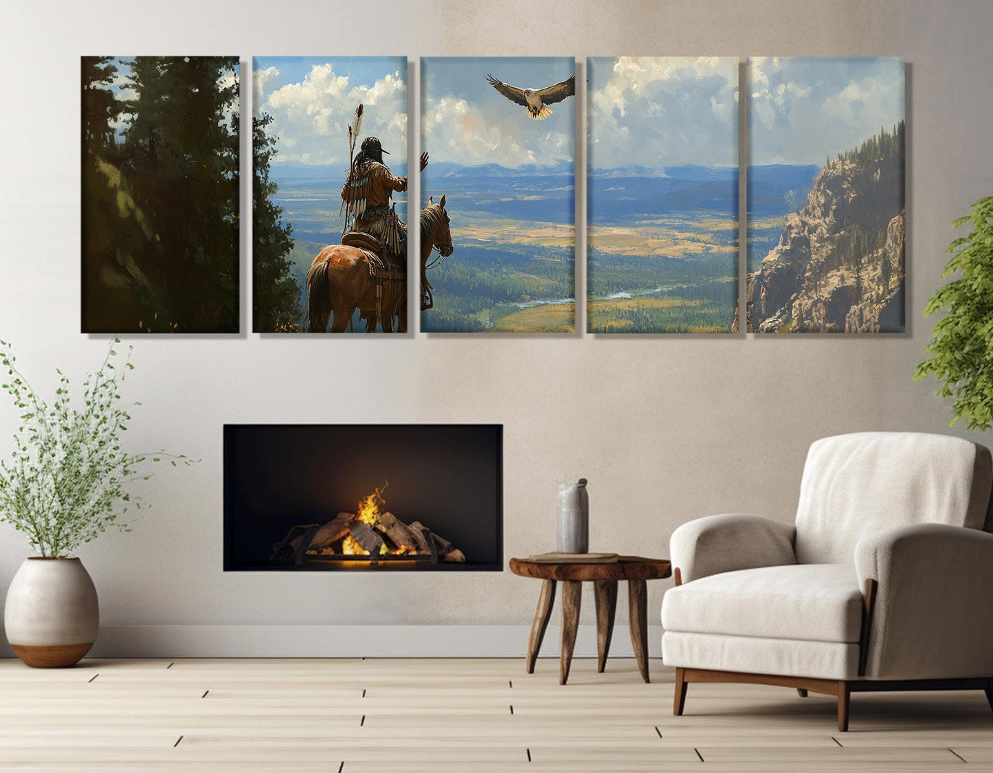 Native American Canvas Print – Framed Cotton Canvas | Ready To Hang Tribal Wall Art