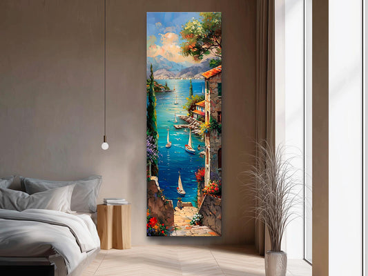 Lake Como Canvas Print - Sailboats on Lake Como Landscape | Framed & Ready to Hang
