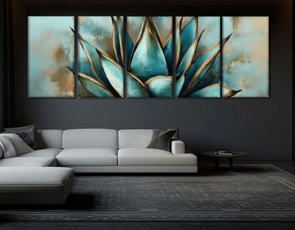 Agave Canvas Print – Abstract Agave Art | Modern Mexican Decor, Ready to Hang