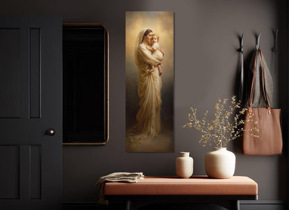 Mother and Child Print | Sacred Canvas Print with Gallery Style Frame | Ready to Hang Artwork