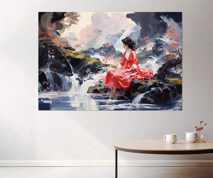 Japanese Wall Art – Abstract Japanese Canvas Print | Framed Canvas Art Ready to Hang