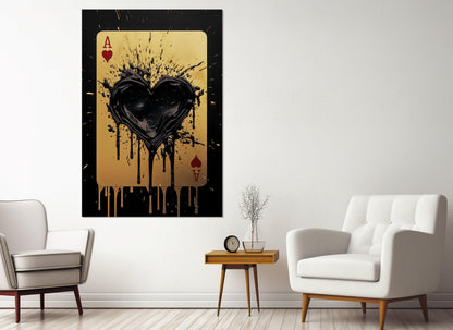 Ace of Hearts Canvas Print – Poker Wall Art | Framed & Ready to Hang