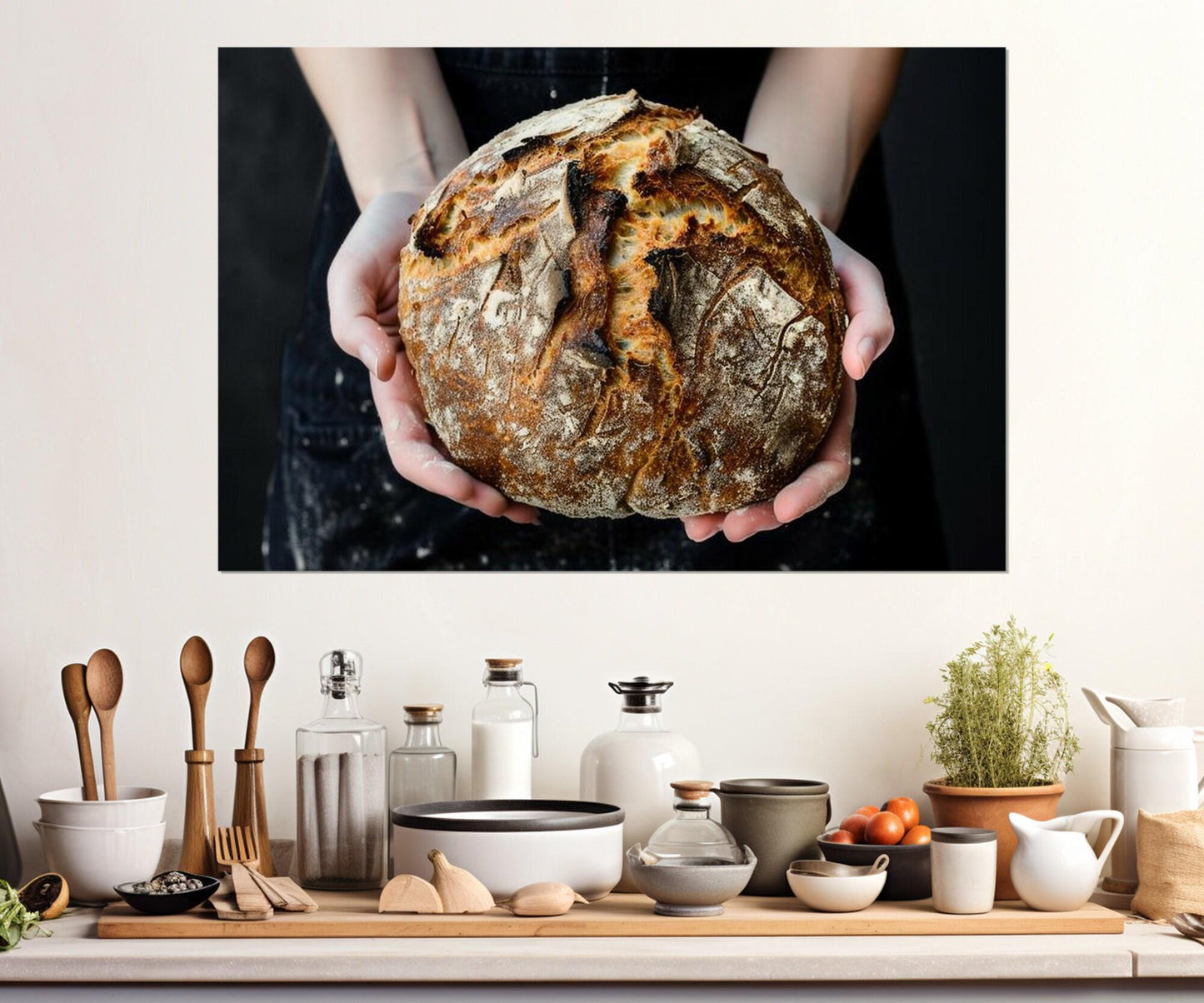 Bread Wall Art – Bakery Wall Decor | Framed Canvas Print, Ready to Hang