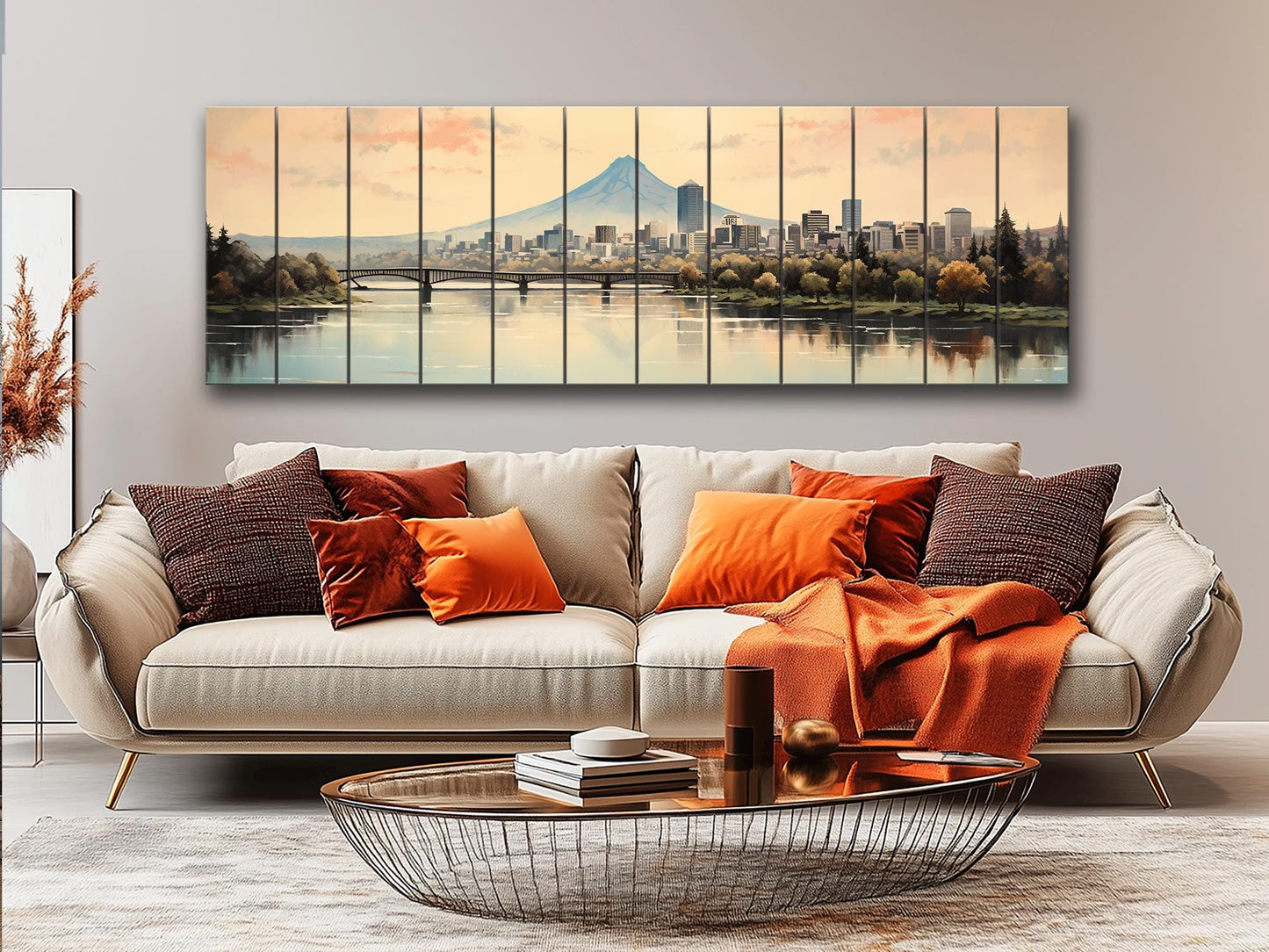 Vintage Portland Print on Natural Wood – Oregon Wall Art