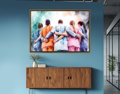 Doctors Wall Art - Framed Medical Art Canvas | Hospital Wall Decor & Doctor Gift Ideas