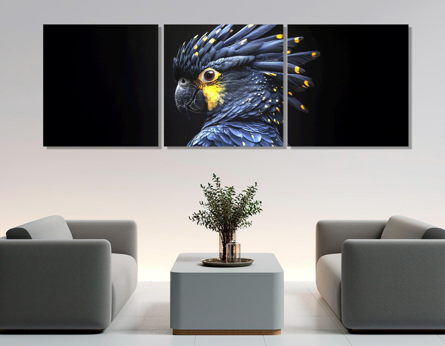 Cockatoo Parrot Canvas Print – Framed Floating Frame Art | Exotic Birds Wall Art