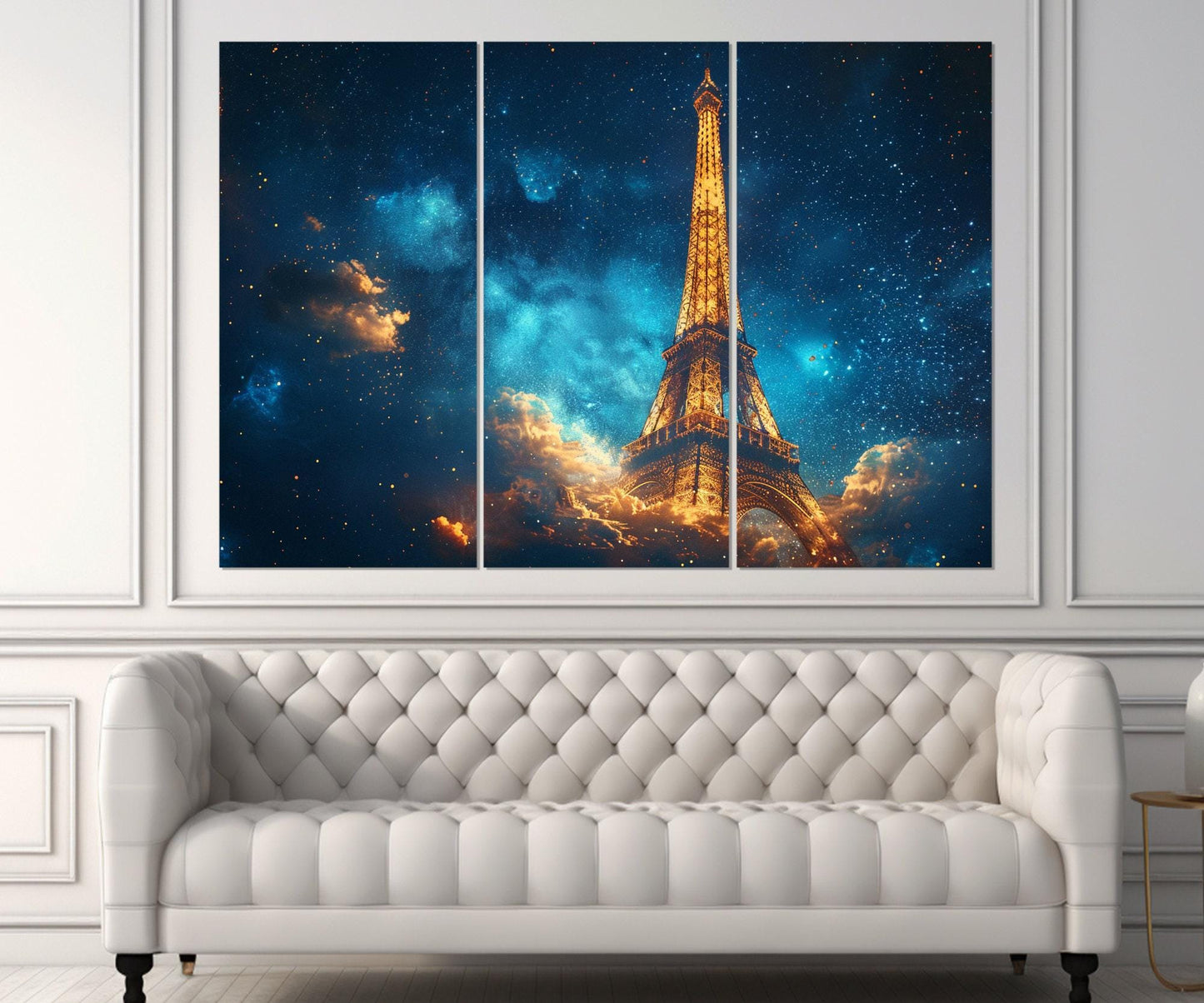 Eiffel Tower Canvas Print – Abstract Paris Wall Art | Framed Cotton Canvas