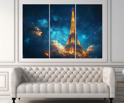 Eiffel Tower Canvas Print – Abstract Paris Wall Art | Framed Cotton Canvas