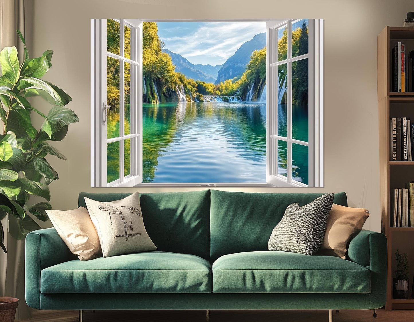 Plitvice Lakes Canvas Print – Gallery Wrapped Cotton Canvas With Waterfall Wall Art