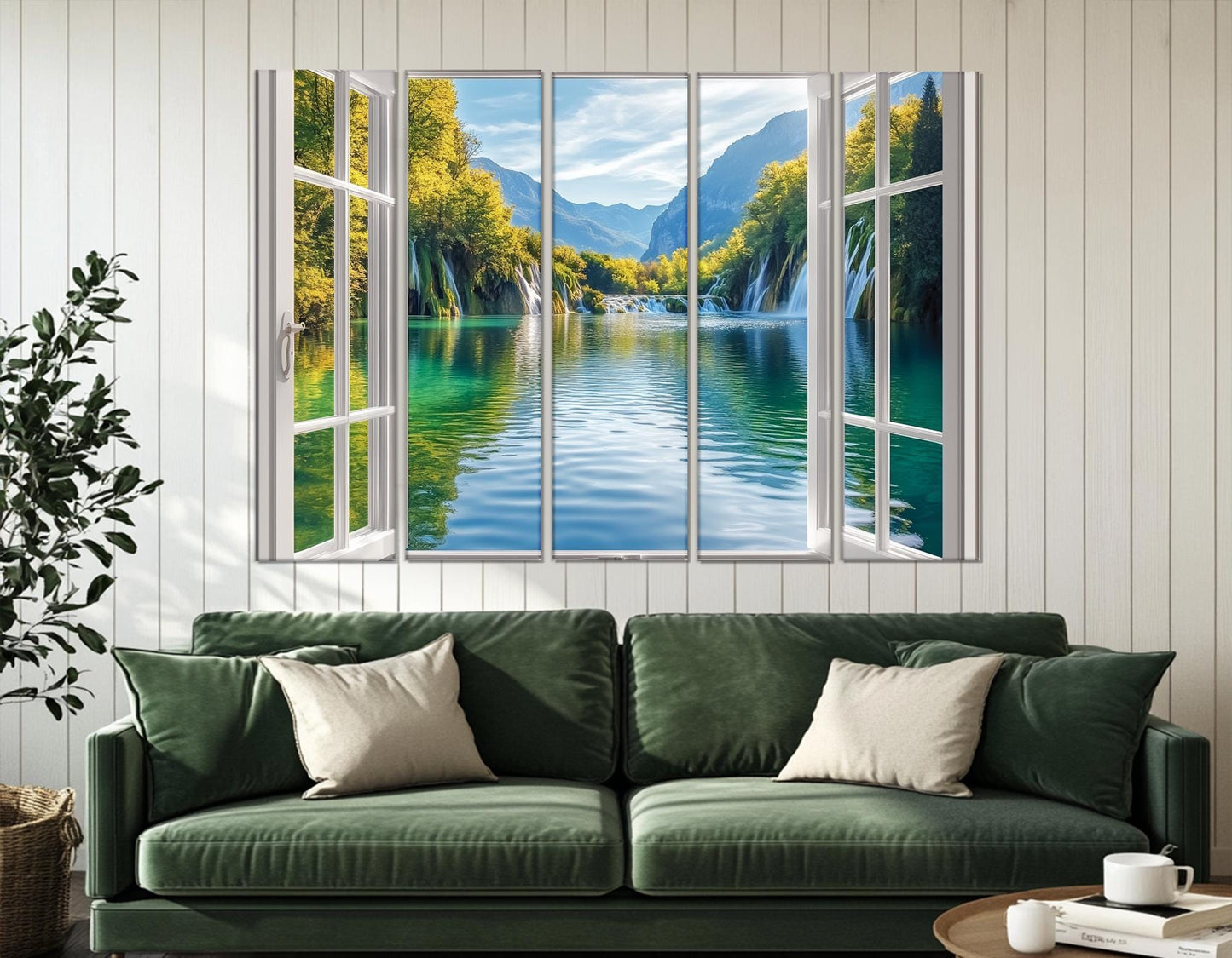Plitvice Lakes Canvas Print – Gallery Wrapped Cotton Canvas With Waterfall Wall Art