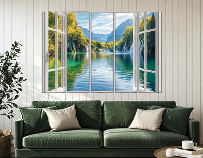 Plitvice Lakes Canvas Print – Gallery Wrapped Cotton Canvas With Waterfall Wall Art