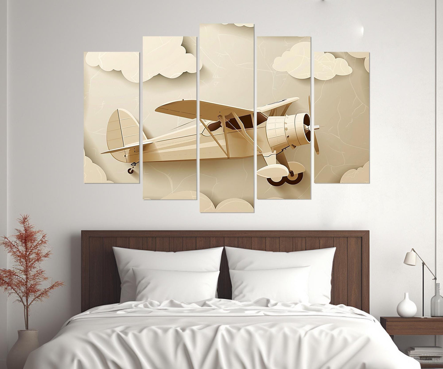 Toy Plane Canvas Print – Framed Kids Room Decor | Ready to Hang Artwork