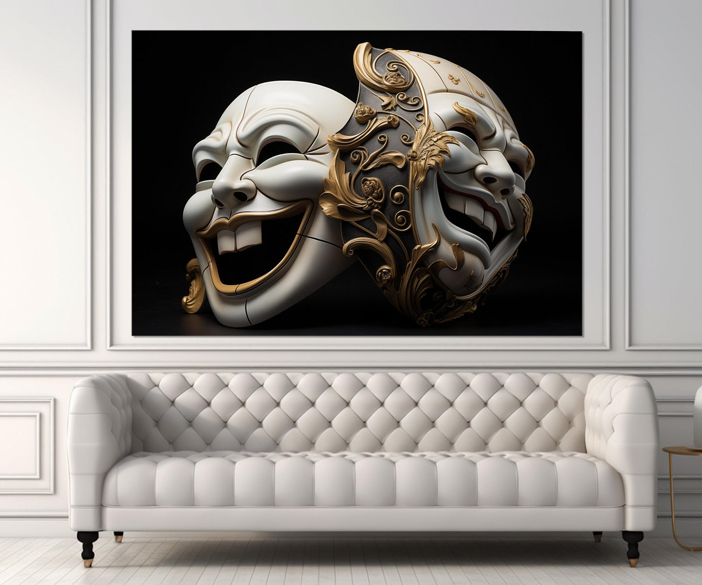 Theater Masks Canvas Print - Framed Canvas Art | Ready to Hang Wall Decor