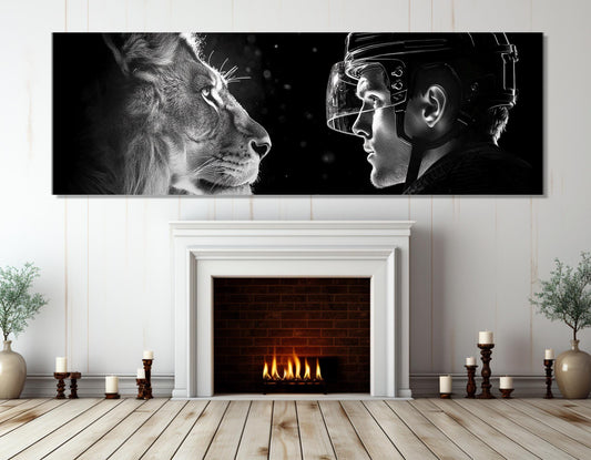 Ice Hockey Canvas Print – Framed Gallery Wrapped Cotton Canvas Wall Art