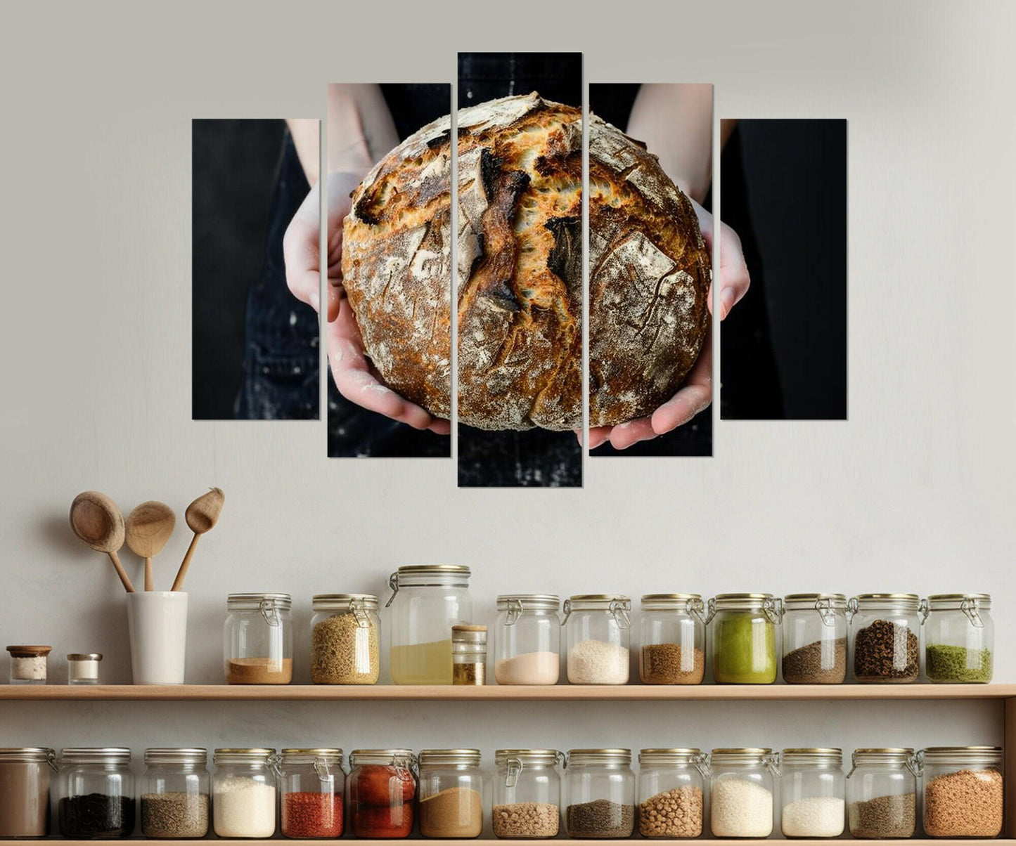 Bread Wall Art – Bakery Wall Decor | Framed Canvas Print, Ready to Hang