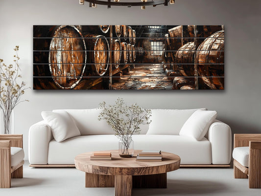 Whiskey Wall Art – Rustic Wood Wall Decor | Vintage Whiskey Print on Wood