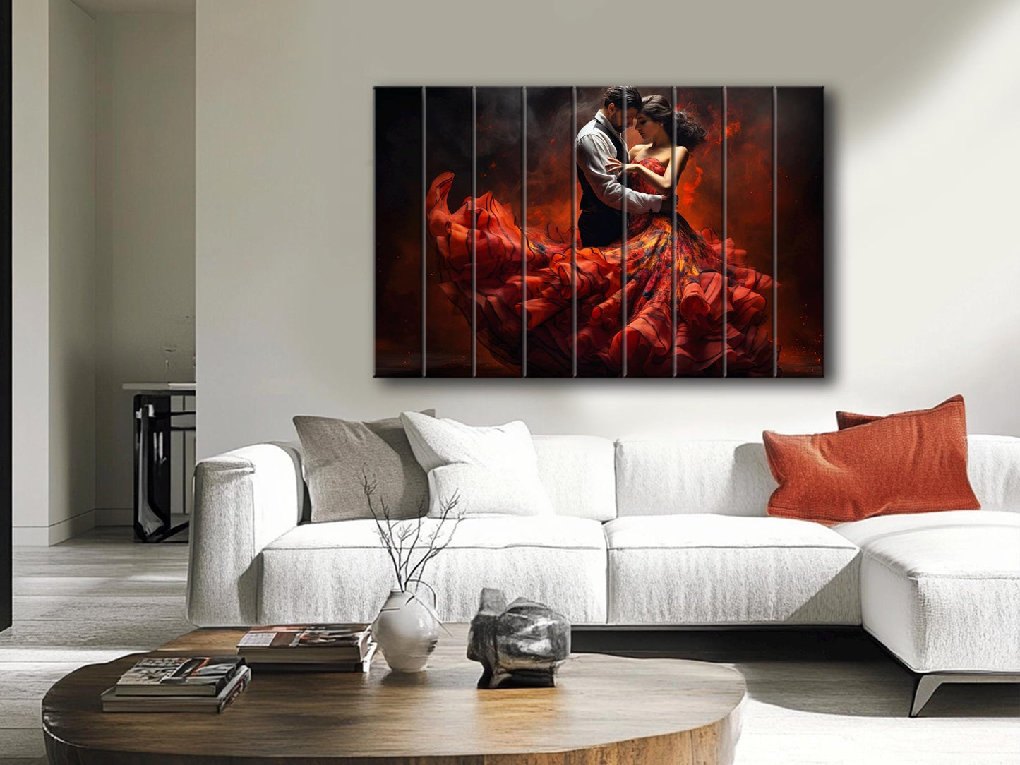 Wood Wall Art – Flamenco Dance Print | Vintage Dance Art on Natural Wood