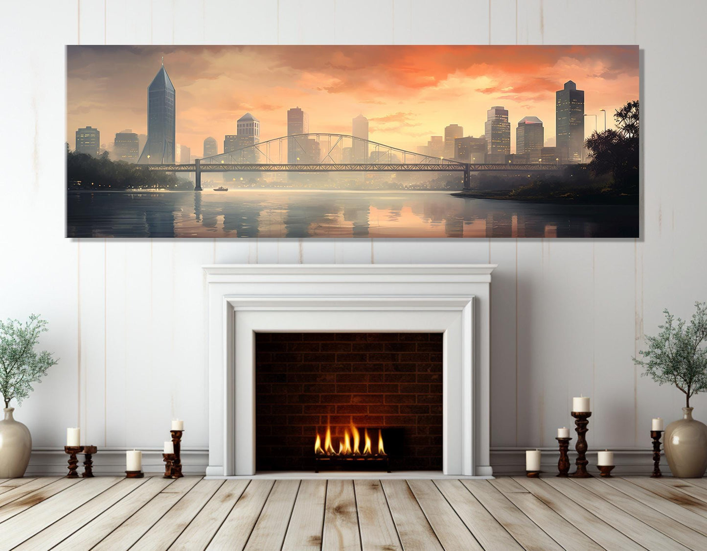 Jacksonville Canvas Print – Framed Abstract Sunset Art | Ready to Hang Wall Decor