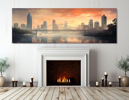 Jacksonville Canvas Print – Framed Abstract Sunset Art | Ready to Hang Wall Decor