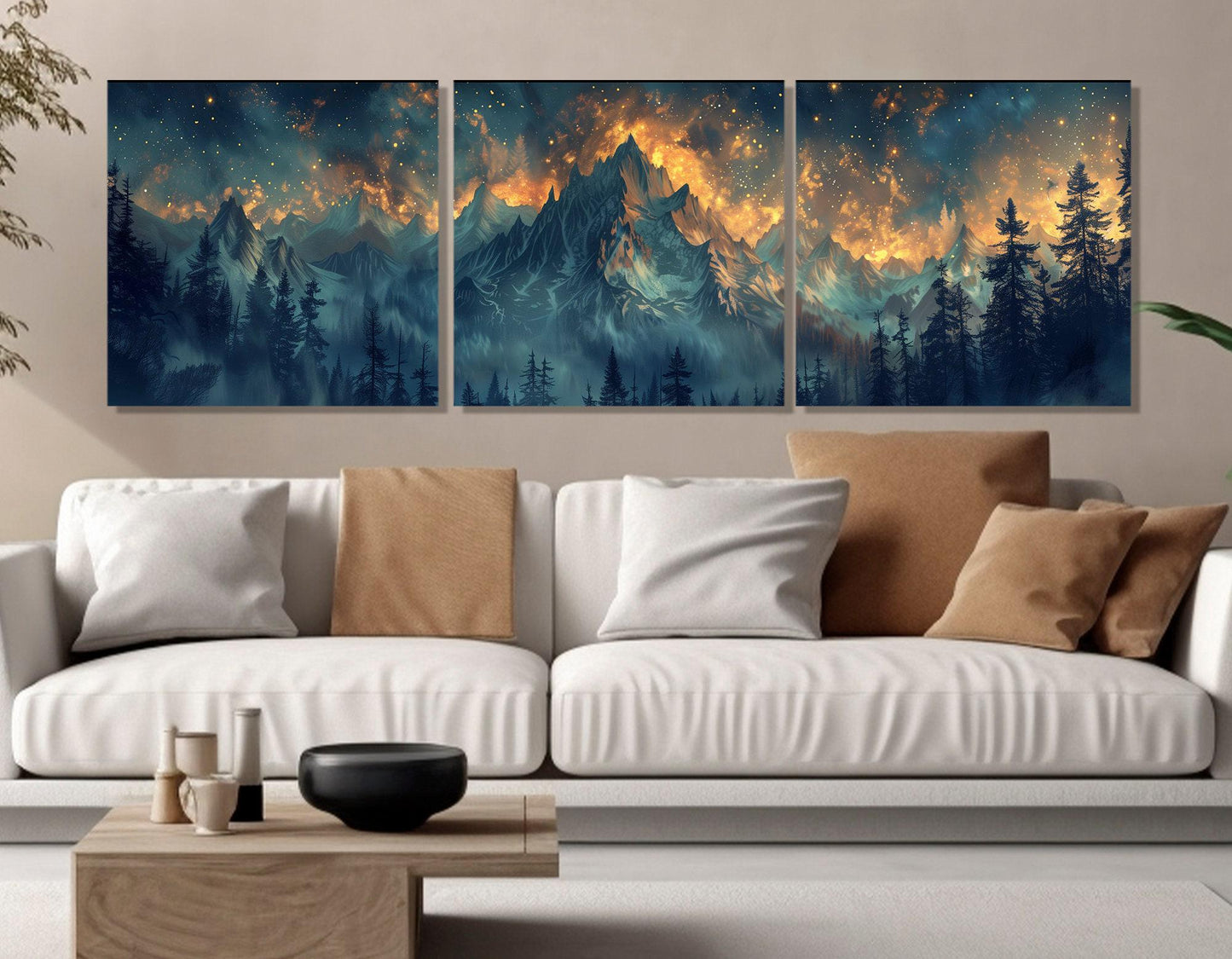 Mountains Canvas Print – Abstract Mountain Art | Framed Canvas Art, Ready to Hang