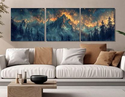 Mountains Canvas Print – Abstract Mountain Art | Framed Canvas Art, Ready to Hang