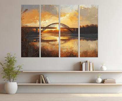 Arkansas Wall Art – Scenic Bridge Canvas Print | Framed Cotton Canvas Decor