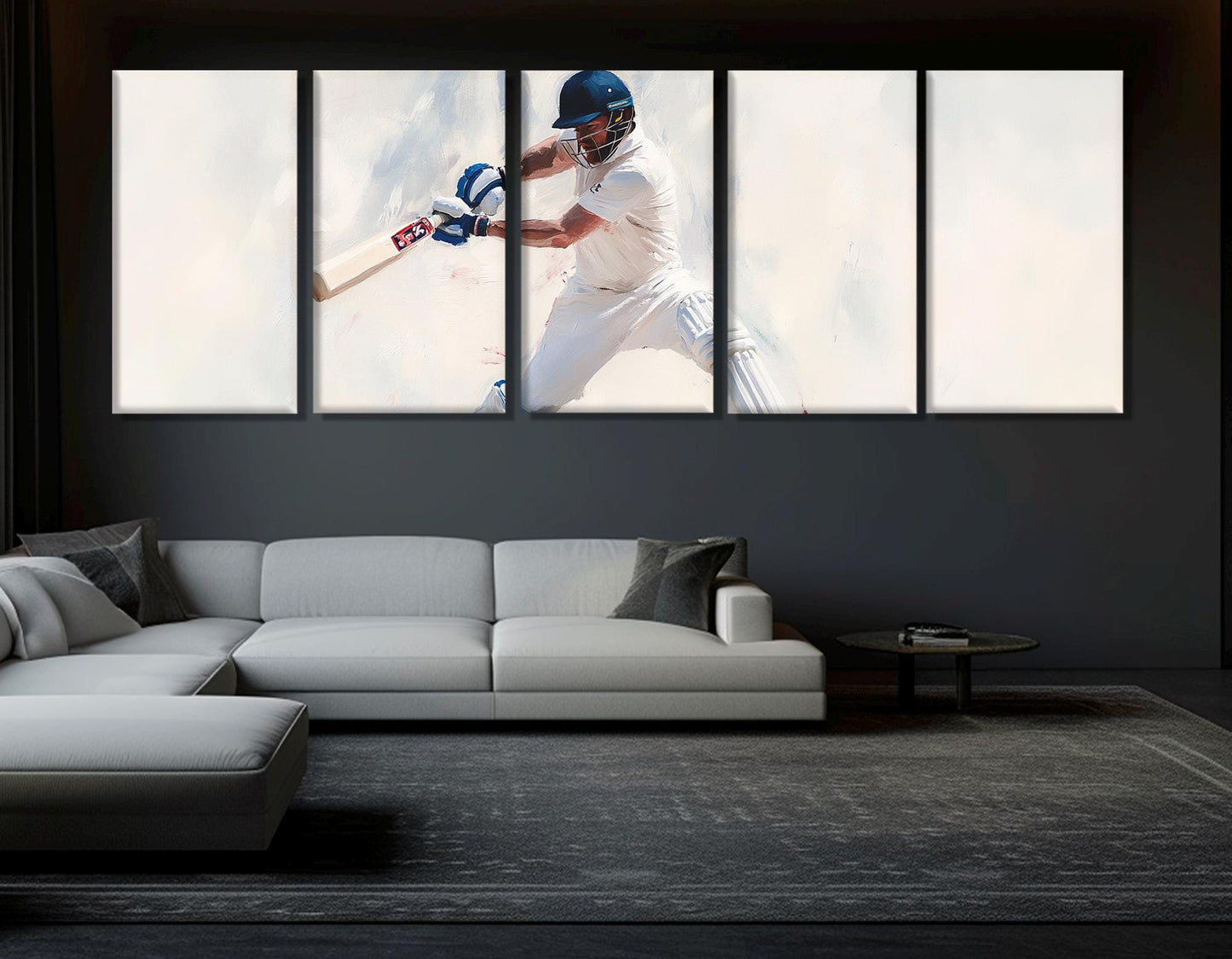 Cricket Wall Art – Impressionist Cricket Canvas Print | Framed Floating Frame Ready to Hang