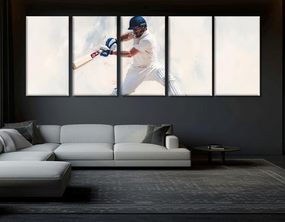 Cricket Wall Art – Impressionist Cricket Canvas Print | Framed Floating Frame Ready to Hang