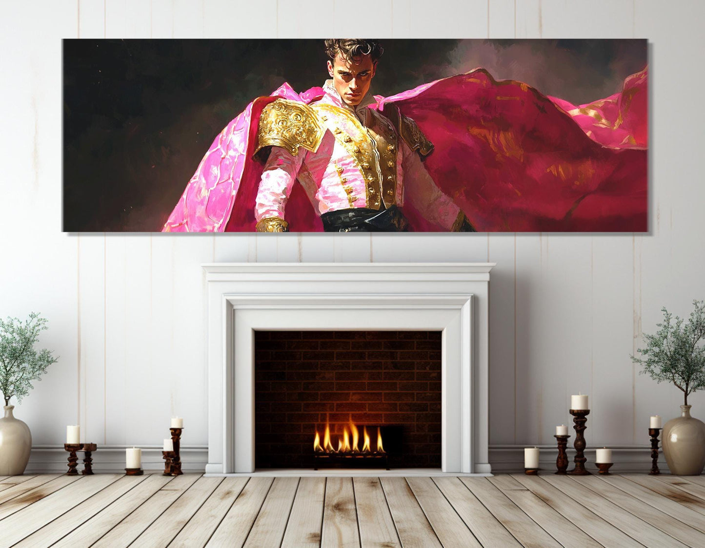 Toreador Canvas Print – Framed Cotton Canvas | Abstract Corrida Wall Art Ready to Hang