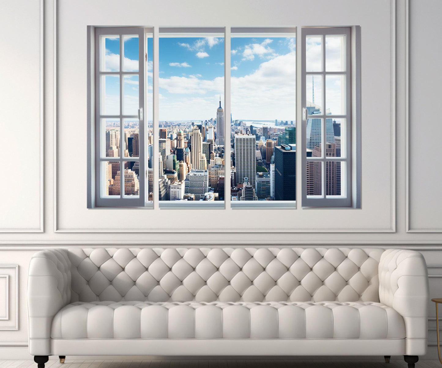 New York City Canvas Print – Window Wall Art | Framed Gallery Wrapped Cotton Canvas