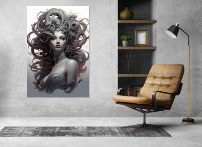 Medusa Gorgon Canvas Print – Greek Mythology Art | Framed Floating Frame Canvas