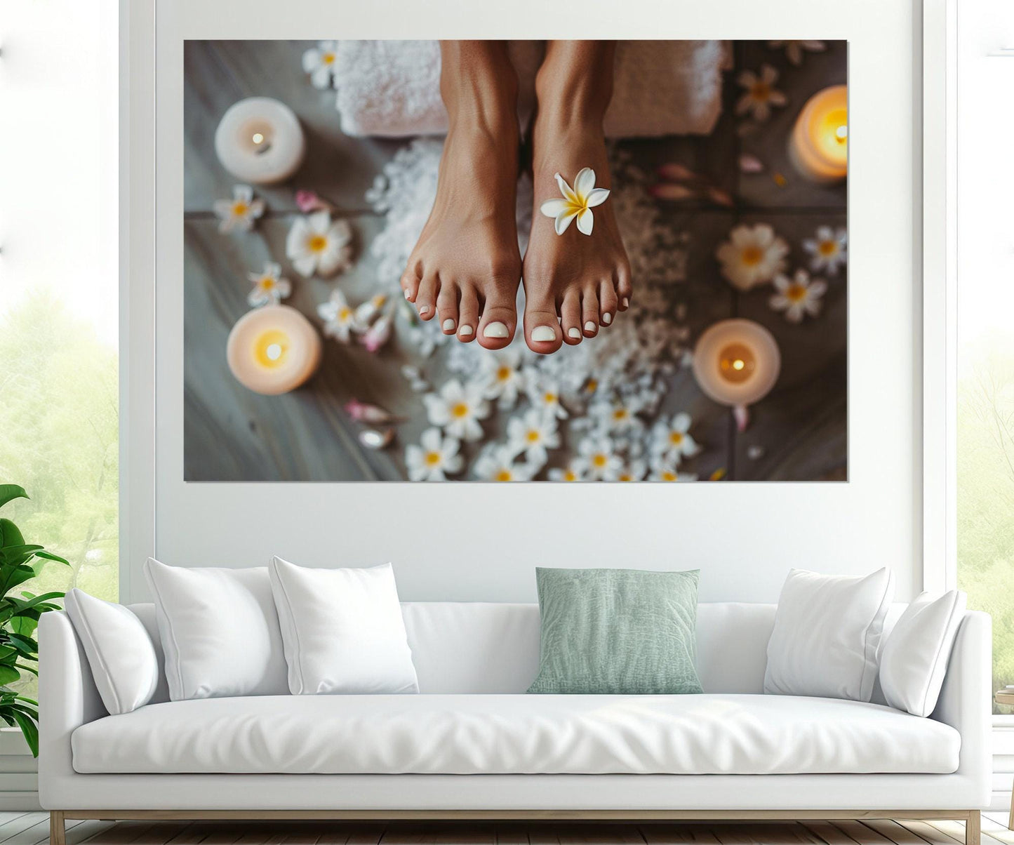 Pedicure Wall Art – Female Feet Spa Canvas Print | Cotton Gallery Wrapped Canvas