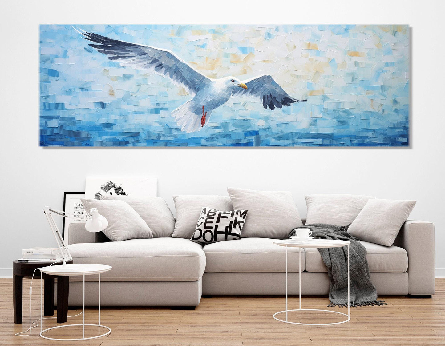 Seagull Canvas Print – Large Wall Art | Ready to Hang Coastal Bird Decor