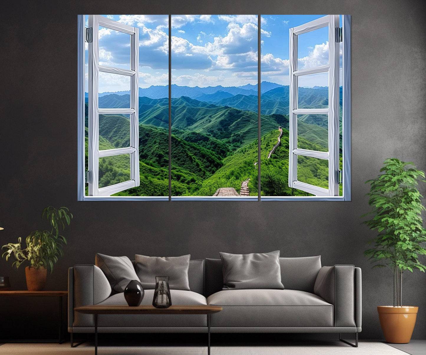Great Wall of China Canvas – Framed Cotton Canvas Print | Ready to Hang Artwork
