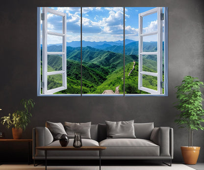 Great Wall of China Canvas – Framed Cotton Canvas Print | Ready to Hang Artwork