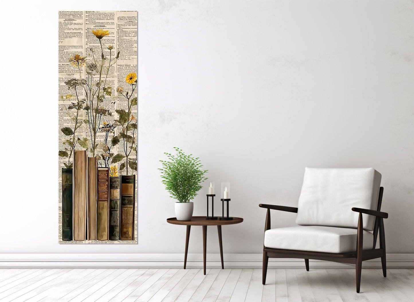 Wildflowers Canvas Print – Vintage Botanical Wall Art, Framed Floral Print, Ready to Hang