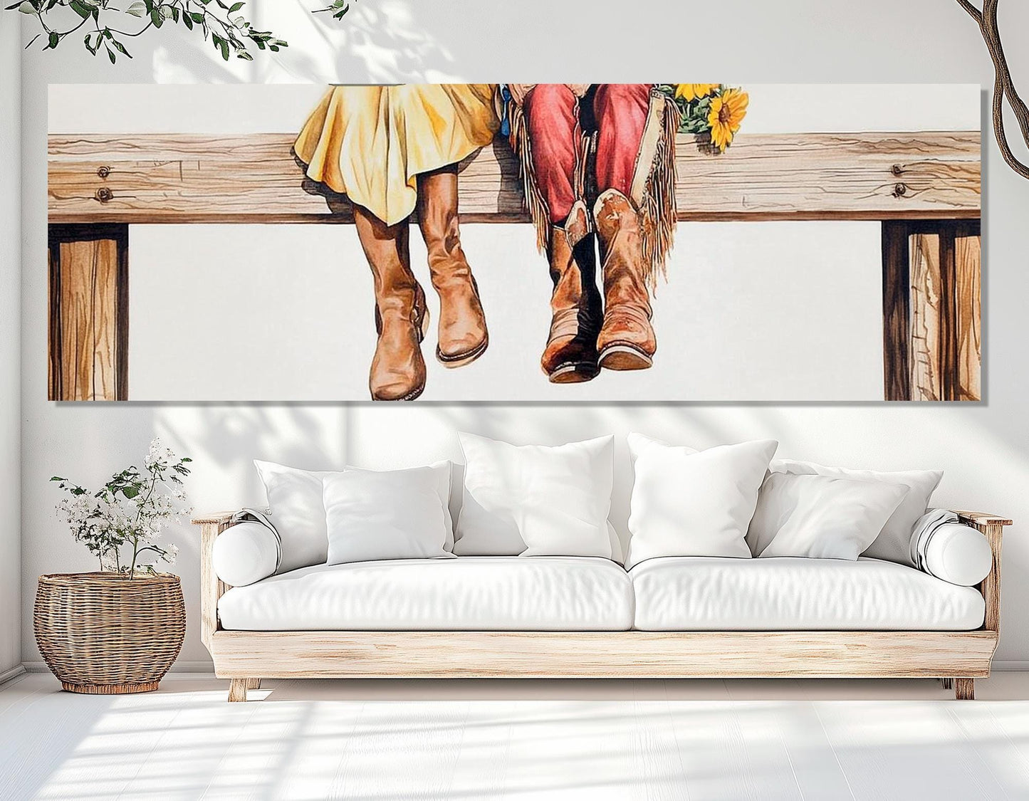 Minimalist Romantic Wall Art – Abstract Couple Canvas Print | Framed Romantic Decor