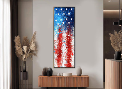 American Flag Canvas Art – Framed Canvas Print | Patriotic Wall Decor Ready to Hang