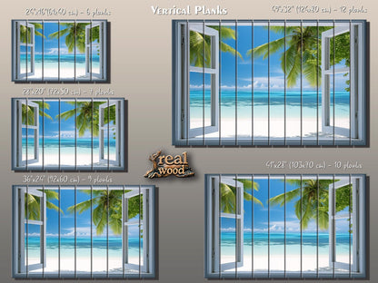 Wood Wall Art – Maldives Beach Print on Wood | Tropical Wooden Wall Decor