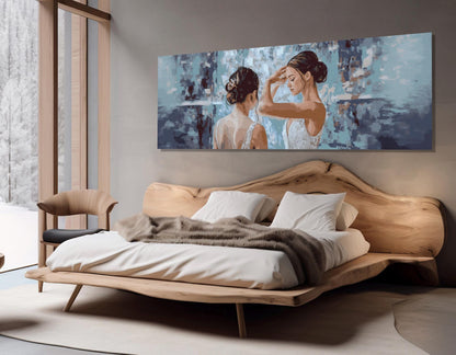 Ballerina Canvas Print – Abstract Ballet Painting on Cotton Canvas | Framed Wall Art