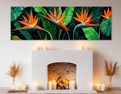 Birds of Paradise Canvas – Strelitzia Wall Art | Framed Canvas Print, Ready to Hang