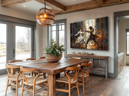 Wood Wall Art – Vintage Fencing Wall Art | Rustic Wood Plank Artwork Gift