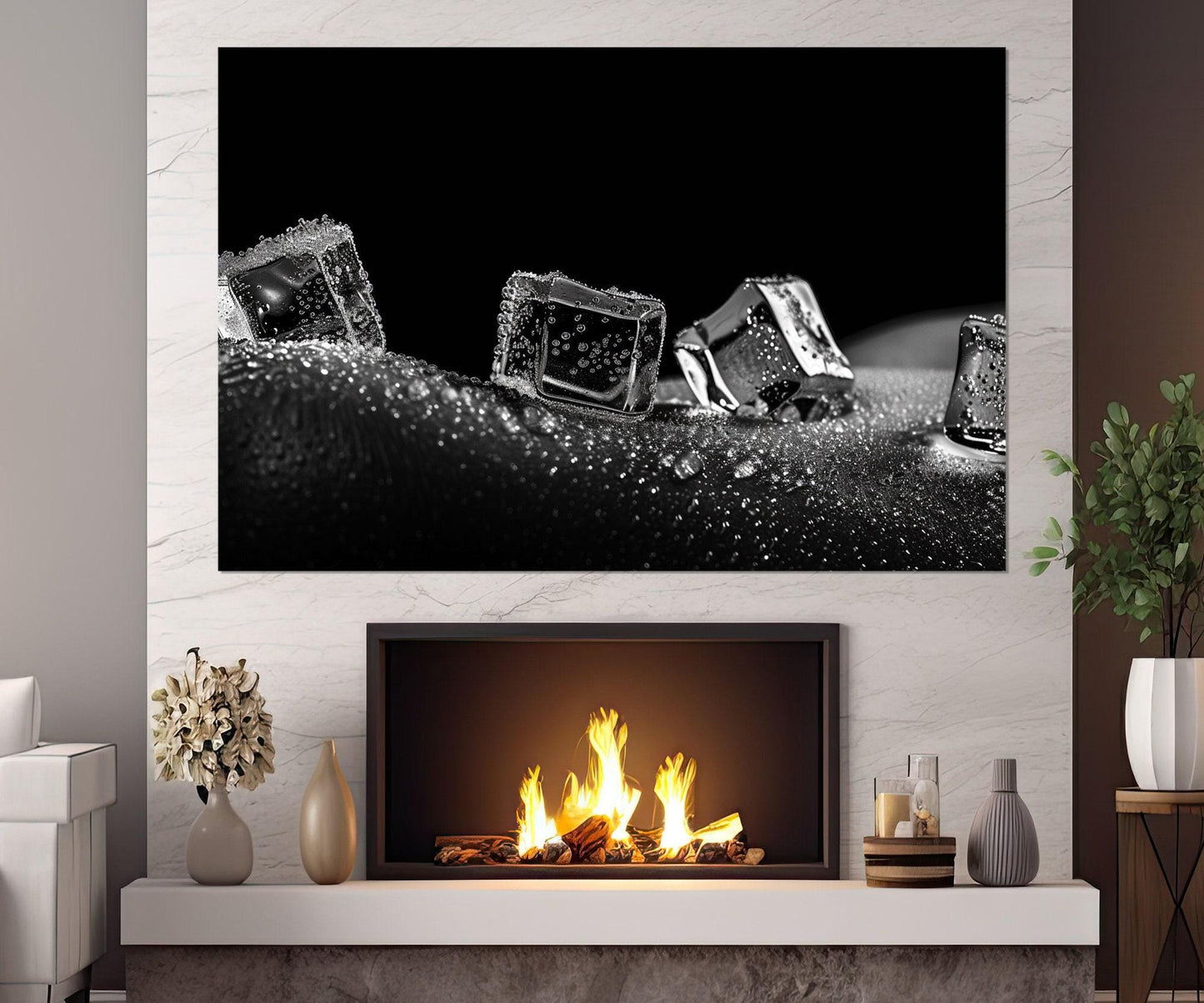 Erotic Wall Art – Abstract Canvas Print | Black and White Sexy Bedroom Decor