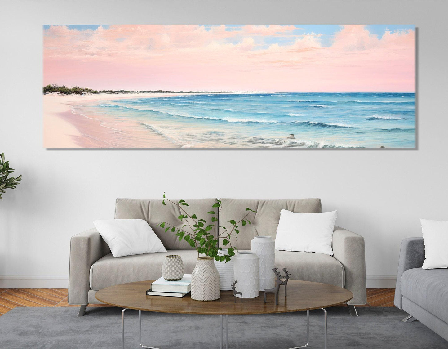 Pink Sand Beach Canvas - Harbour Island Bahamas Wall Art | Framed Gallery Wrapped Print